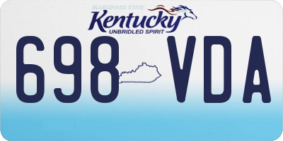 KY license plate 698VDA
