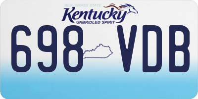 KY license plate 698VDB