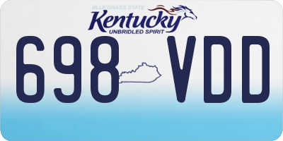 KY license plate 698VDD