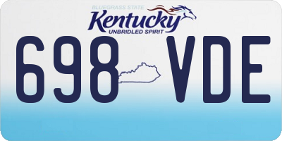 KY license plate 698VDE