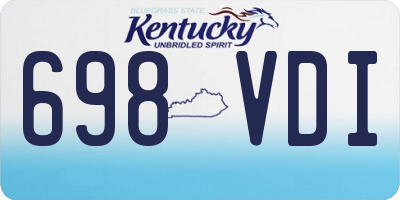 KY license plate 698VDI