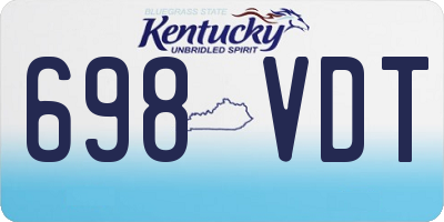KY license plate 698VDT