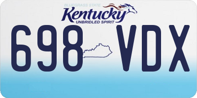 KY license plate 698VDX