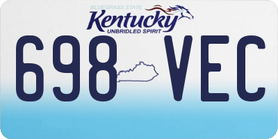 KY license plate 698VEC