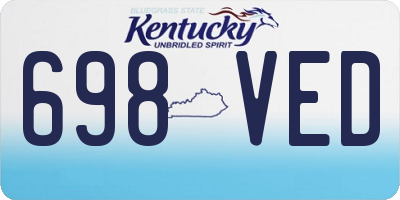 KY license plate 698VED