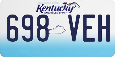 KY license plate 698VEH
