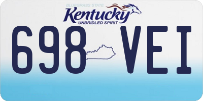 KY license plate 698VEI