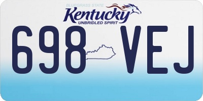 KY license plate 698VEJ