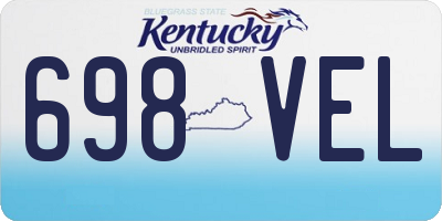 KY license plate 698VEL