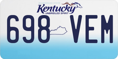 KY license plate 698VEM