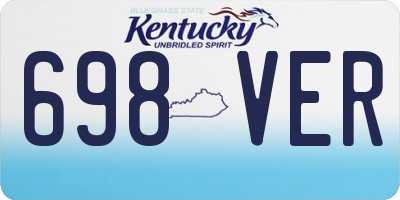 KY license plate 698VER
