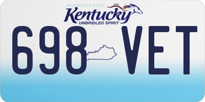 KY license plate 698VET