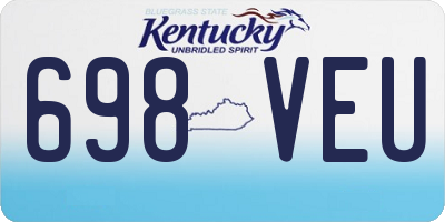 KY license plate 698VEU