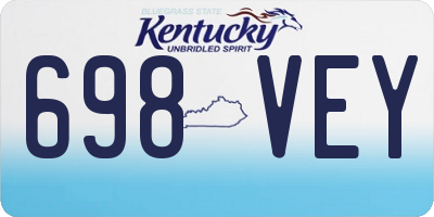 KY license plate 698VEY