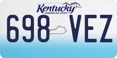 KY license plate 698VEZ