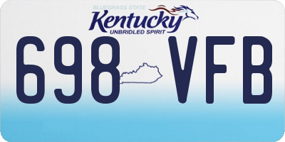 KY license plate 698VFB