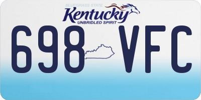 KY license plate 698VFC