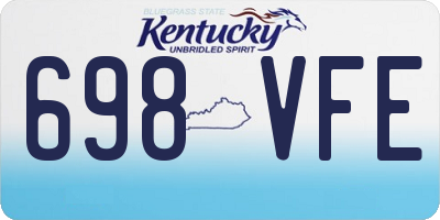 KY license plate 698VFE