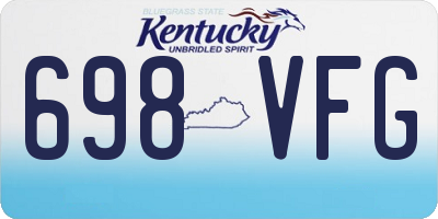 KY license plate 698VFG