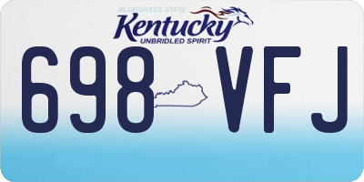 KY license plate 698VFJ