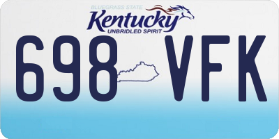KY license plate 698VFK