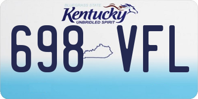 KY license plate 698VFL
