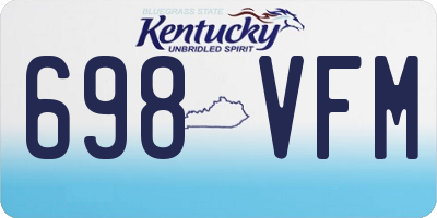 KY license plate 698VFM