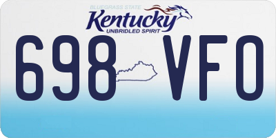 KY license plate 698VFO