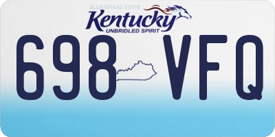 KY license plate 698VFQ