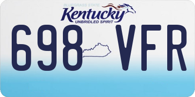 KY license plate 698VFR