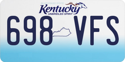 KY license plate 698VFS