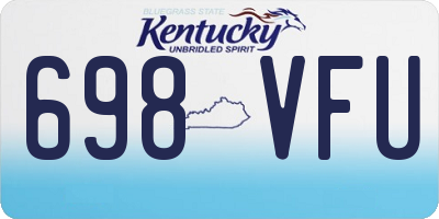 KY license plate 698VFU