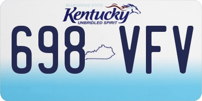 KY license plate 698VFV