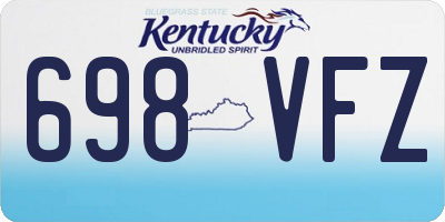 KY license plate 698VFZ