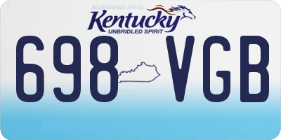 KY license plate 698VGB