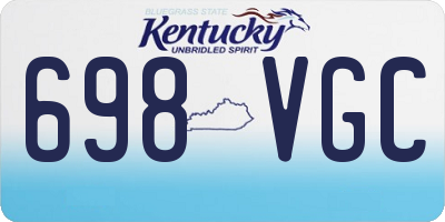 KY license plate 698VGC