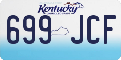 KY license plate 699JCF