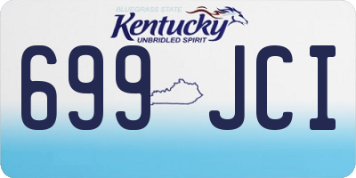 KY license plate 699JCI