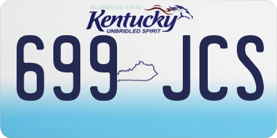 KY license plate 699JCS