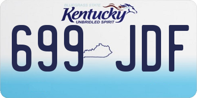 KY license plate 699JDF