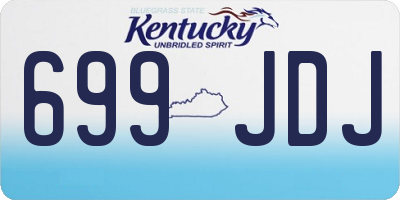 KY license plate 699JDJ