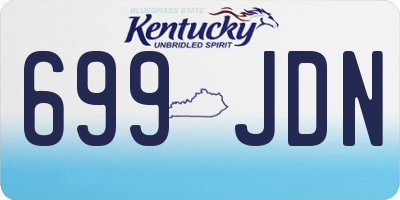 KY license plate 699JDN