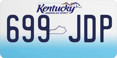 KY license plate 699JDP