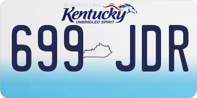 KY license plate 699JDR