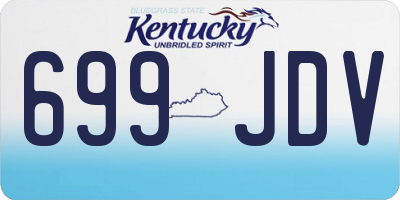 KY license plate 699JDV