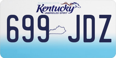 KY license plate 699JDZ