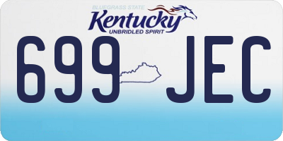 KY license plate 699JEC