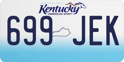 KY license plate 699JEK