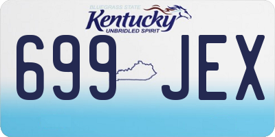KY license plate 699JEX