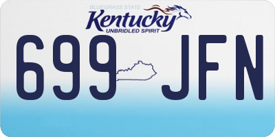 KY license plate 699JFN